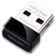 Беспроводной Wi-Fi USB адаптер TP-LINK TL-WN725N стандарта N, 802.11b/g/n, USB 2.0, 150 Mb/s, цвет черный Беспроводной Wi-Fi USB адаптер TP-LINK TL-WN725N стандарта N, 802.11b/g/n, USB 2.0, 150 Mb/s, цвет черный
