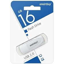 Флешка USB 2.0 16GB SMARTBUY Scout, цвет белый