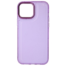 Чехол накладка AIR BAG для APPLE iPhone 13 Pro Max (6.7"), силикон, цвет прозрачно сиреневый