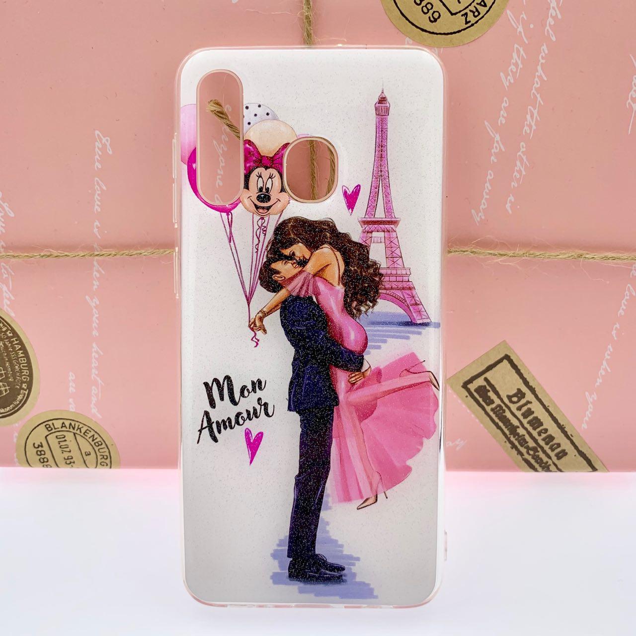 Чехол накладка для SAMSUNG Galaxy A30 (SM-A305), силикон, глянец, рисунок MON AMOUR.