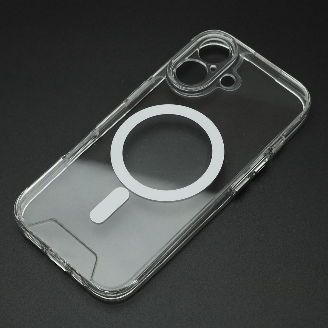 Чехол накладка SPACE для APPLE iPhone 17, Magsafe, защита камеры, пластик, силикон, прозрачный