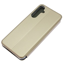 Чехол книжка STYLISH для SAMSUNG Galaxy A16, экокожа, визитница, цвет золотистый