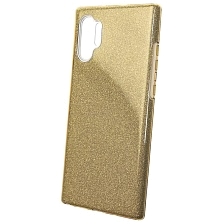 Чехол накладка Shine для SAMSUNG Galaxy Note 10 Plus (SM-N975), силикон, блестки, цвет золотистый