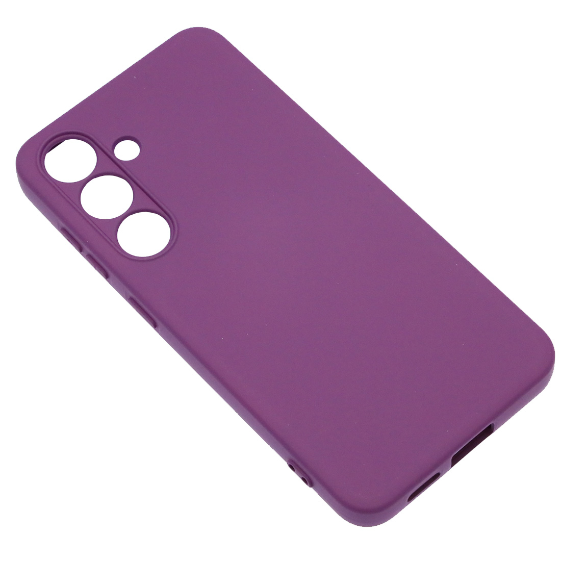 Чехол накладка NANO для SAMSUNG Galaxy S24, Galaxy S25, защита камеры, силикон, бархат, цвет фиолетовый