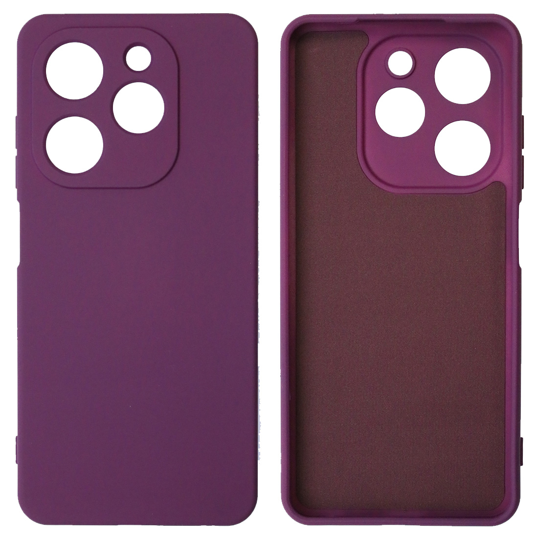 Чехол накладка NANO для TECNO SPARK GO 2024, POP 8, силикон, бархат, цвет фиолетовый