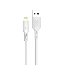 Кабель EARLDOM EC-171I Lightning 8 pin, 2.4A, длина 1 метр, цвет белый