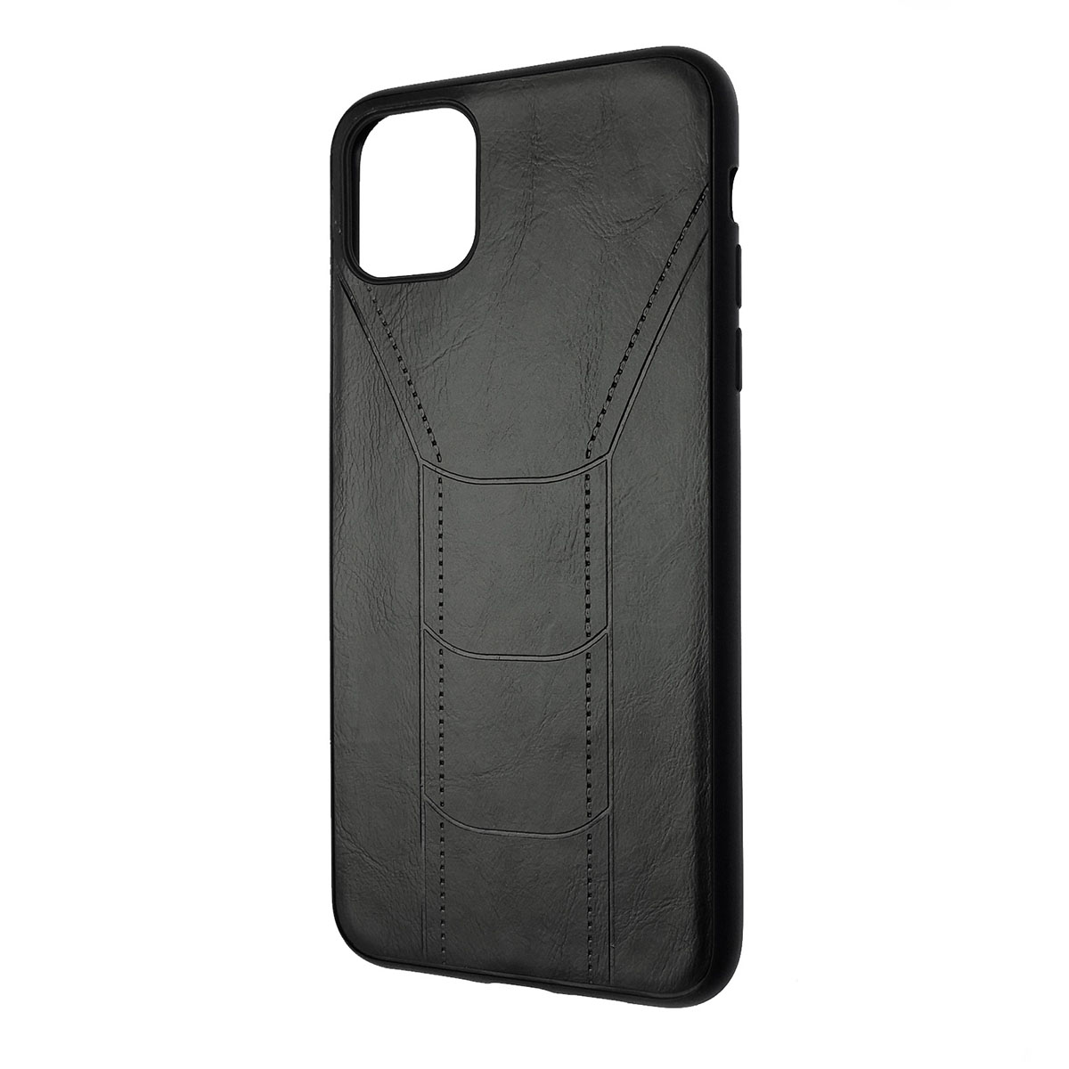 Чехол накладка R3 для APPLE iPhone 11 Pro Max, силикон, под кожу, цвет черный