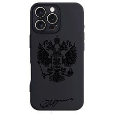 Чехол накладка для APPLE iPhone 16 Pro Max (6.9"), защита камеры, силикон, бархат, цвет черный Чехол накладка для APPLE iPhone 16 Pro Max (6.9"), защита камеры, силикон, бархат, цвет черный