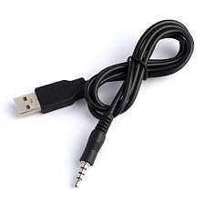 Кабель USB 2.0 - Jack 3.5 (4pin) 1.5m ALENCOM (USB - AUX), цвет чёрный.