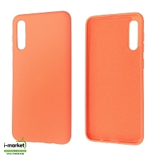 Чехол накладка NANO для SAMSUNG Galaxy A50 (SM-A505), A30s (SM-A307), A50s (SM-A507), силикон, бархат, цвет оранжевый.