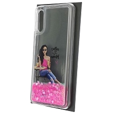 Чехол накладка для SAMSUNG Galaxy A02 (SM-A022G/DS), силикон, переливашка, рисунок Coffee world