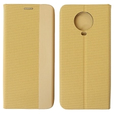 Чехол книжка MESH для Nokia G20, текстиль, силикон, бархат, визитница, цвет золотистый