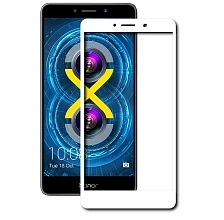 Защитное стекло 5D Huawei Honor 6X/GR5 2017 (плоское) белый.