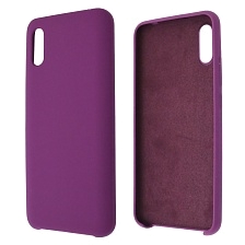 Чехол накладка Silicon Cover для XIAOMI Redmi 9A, силикон, бархат, цвет фиолетовый