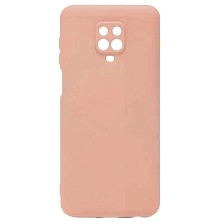 Чехол накладка для XIAOMI Redmi Note 9 Pro, Redmi Note 9S, защита камеры, силикон, бархат, цвет розовый песок Чехол накладка для XIAOMI Redmi Note 9 Pro, Redmi Note 9S, защита камеры, силикон, бархат, цвет розовый песок