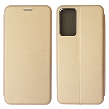 Чехол книжка STYLISH для INFINIX Zero X Pro, экокожа, визитница, цвет золотистый