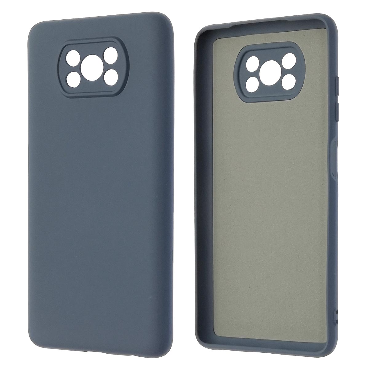 Чехол накладка NANO для XIAOMI POCO X3, POCO X3 Pro, силикон, бархат, цвет серый