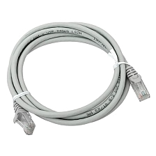 Патч-корд UTP 5e кат., сетевой кабель для интернета, длина 1 метр (PATCH-CORD RJ-45 1.0M), скорость до 1 Гбит/с, цвет серый