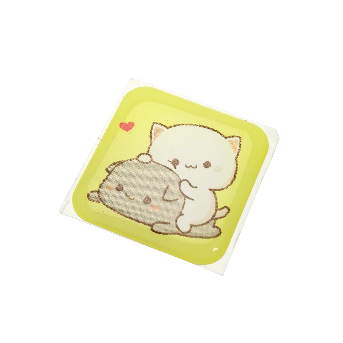 Стикер наклейка 3D для телефона, чехла, рисунок Котята, цвет желтый