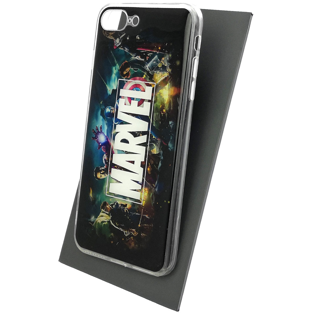 Чехол накладка для APPLE iPhone 7 Plus, iPhone 8 Plus, силикон, глянцевый, рисунок Белый Marvel