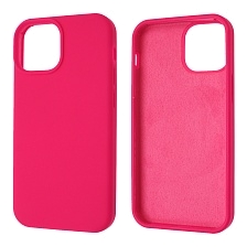 Чехол накладка Silicon Case для APPLE iPhone 13 mini (5.4), силикон, бархат, цвет фуксия