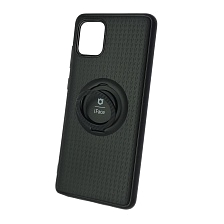 Чехол накладка iFace для SAMSUNG Galaxy A81 (SM-AN815F), Note 10 Lite (SM-N770), силикон, кольцо держатель, цвет черный.