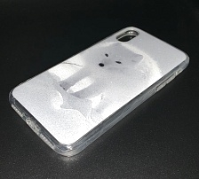 Чехол накладка для APPLE iPhone X, XS, силикон, рисунок белая лисичка.