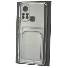 Чехол накладка CARD CASE для INFINIX HOT 11S, силикон, отдел для карт, цвет прозрачный