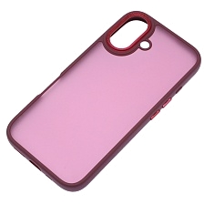 Чехол накладка для APPLE iPhone 16 (6.1"), силикон, пластик, цвет бордовый