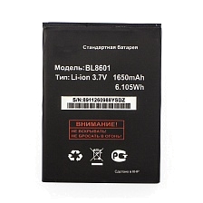 АКБ (Аккумулятор) BL8601 для телефона Fly IQ4505 Quad ERA Life 7, 1650mAh, 6.105Wh, цвет черный