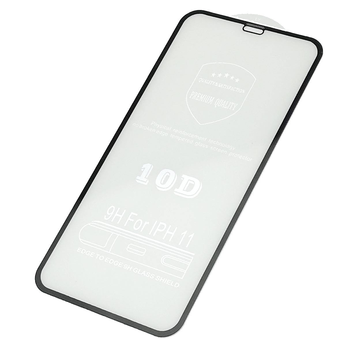 Защитное стекло 10D для APPLE iPhone XR, iPhone 11, цвет окантовки черный