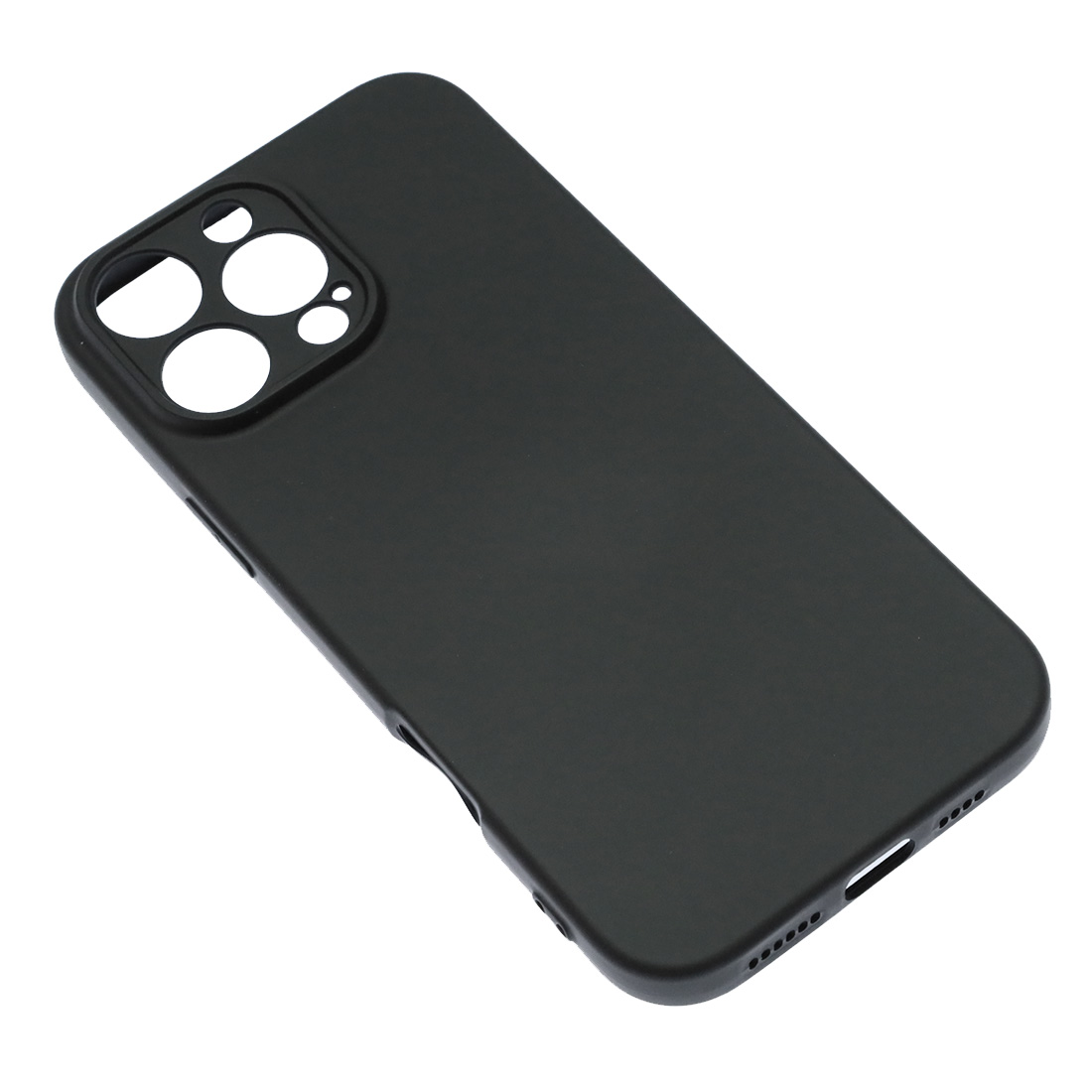 Чехол накладка NANO для APPLE iPhone 16 Pro Max (6.9"), защита камеры, силикон, бархат, цвет черный