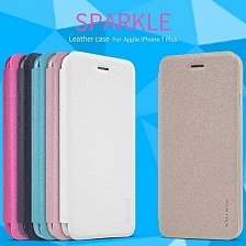 Sparkle чехол-книга Nillkin для Apple iPhone 7 plus /экокожа, закрыт/ малиновый.