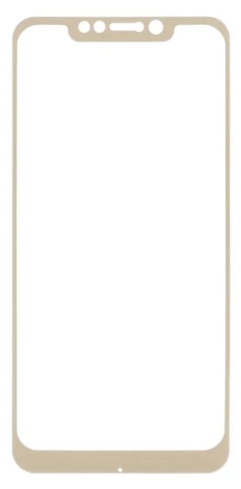 Защитное стекло "5D" GLASS FULL GLUE для XIAOMI Pocophone F1, цвет канта золотистый.