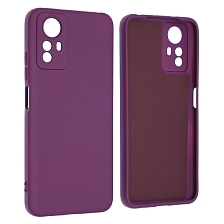 Чехол накладка NANO для XIAOMI Redmi Note 12S, силикон, бархат, цвет фиолетовый