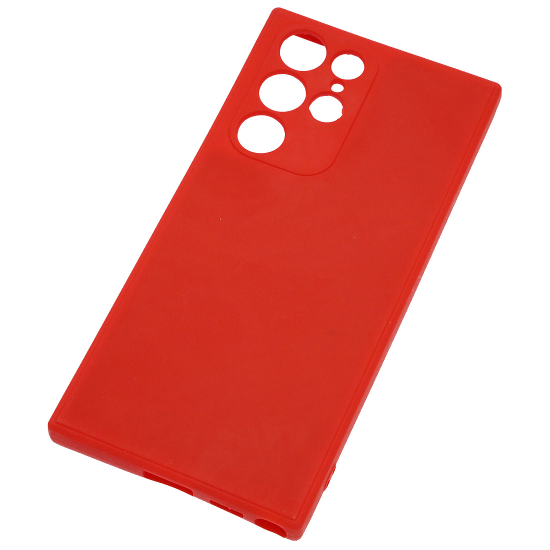 Чехол накладка для SAMSUNG Galaxy S22 Ultra, силикон, бархат, цвет красный