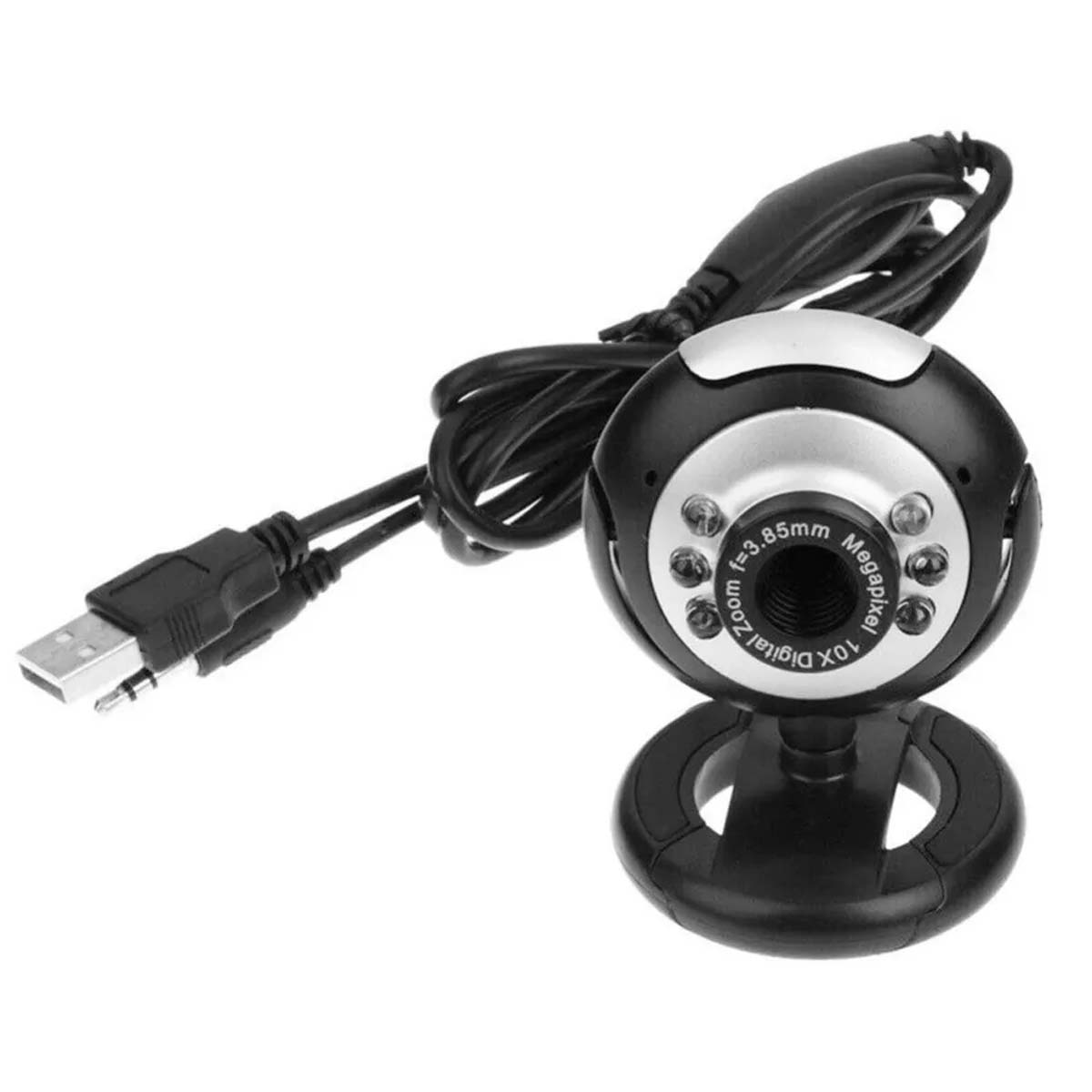 Веб-камера с микрофоном MR-105, цвет черно серебристый