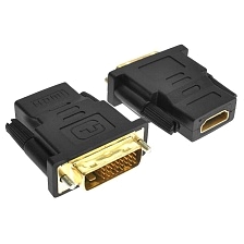 Адаптер переходник HDMI F (мама) на DVI M (папа).