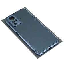 Чехол накладка для XIAOMI Redmi Note 12S, защита камеры, силикон, пластик, цвет темно синий