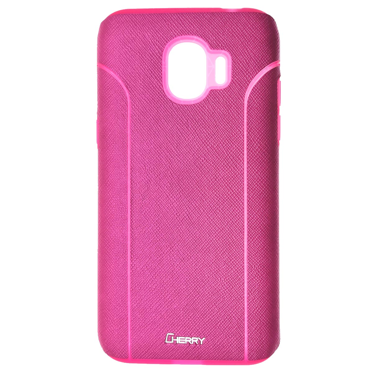Чехол накладка Cherry II для SAMSUNG Galaxy J2 Pro (SM-J250), силикон, цвет малиновый