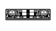 Рамка под номерной знак карбон (тёмный)AVS RN-04.