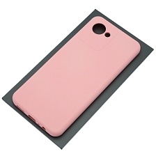 Чехол накладка Silicon Cover для Realme C30, Realme C30S, Realme Narzo 50i Prime, силикон, бархат, цвет розовый Чехол накладка Silicon Cover для Realme C30, Realme C30S, Realme Narzo 50i Prime, силикон, бархат, цвет розовый