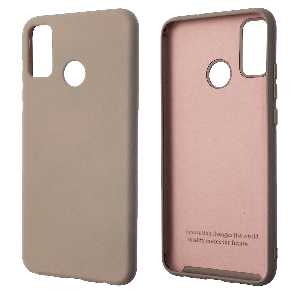 Чехол накладка Silicon Cover для HUAWEI Honor 9X Lite, силикон, бархат, цвет розовый песок