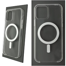 Чехол накладка Clear Case для APPLE iPhone 12, iPhone 12 Pro, с поддержкой Magsafe, силикон, цвет прозрачный