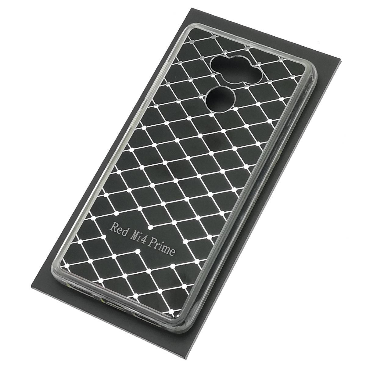 Чехол накладка для XIAOMI Redmi 4, Redmi 4 Prime, силикон, металл, цвет черный.