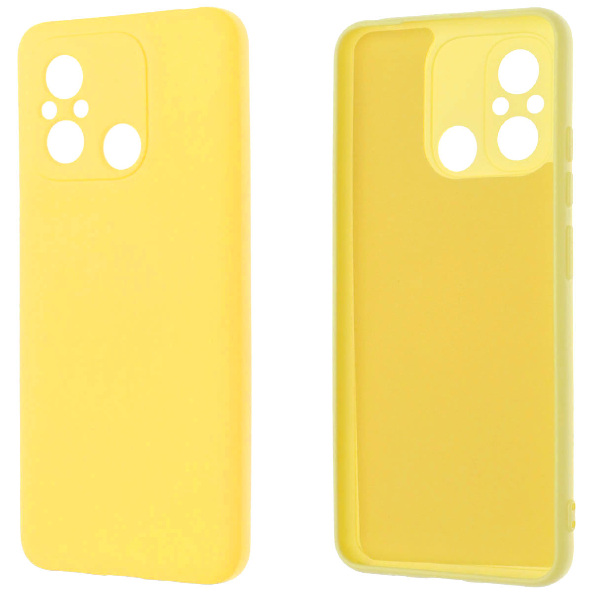 Чехол накладка NANO для XIAOMI Redmi 12C, XIAOMI POCO C55, силикон, бархат, цвет желтый