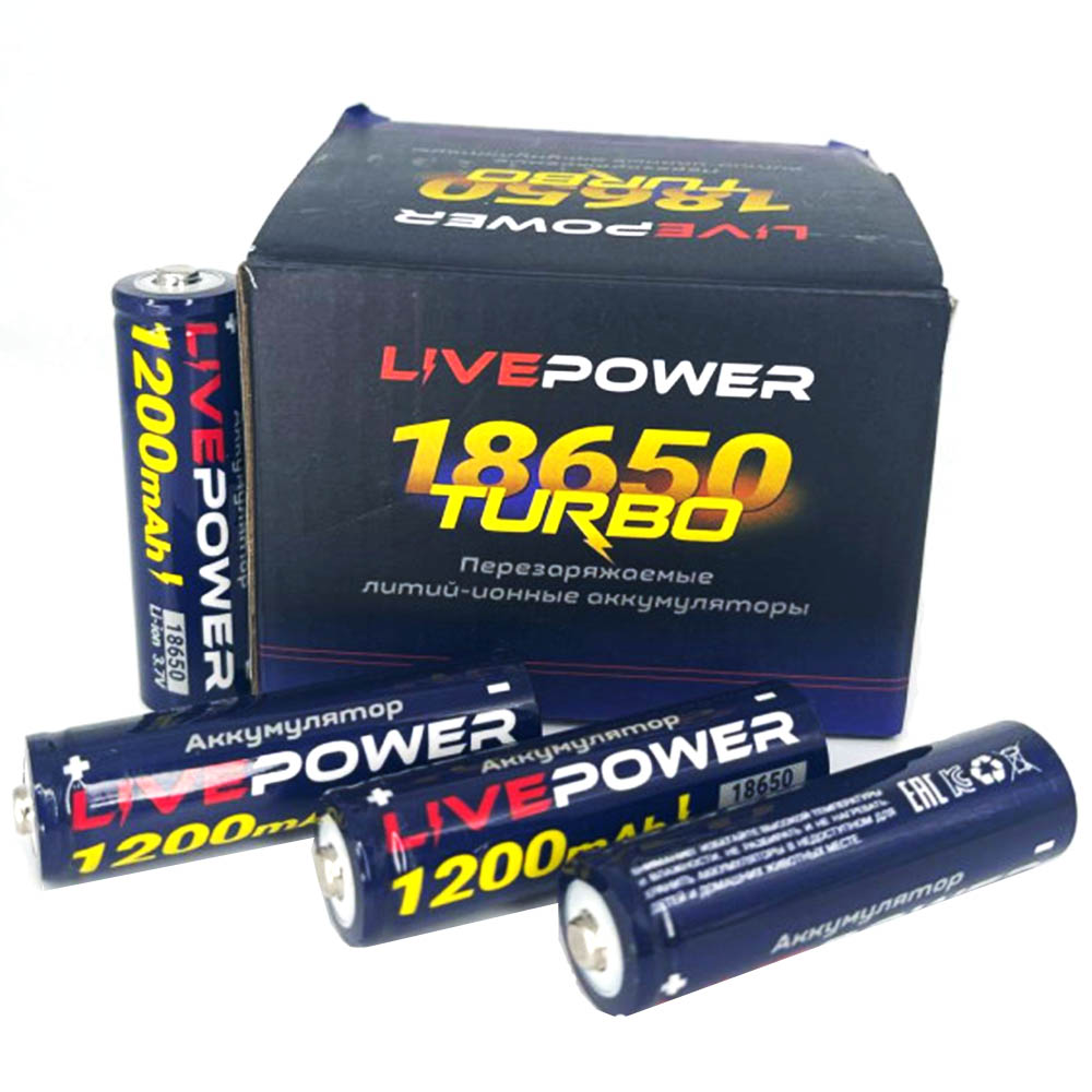 АКБ (Аккумулятор) LIVE-POWER G60 18650 LTE30, 3.7V, 1200mah