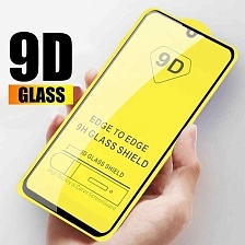 Защитное стекло "9D" Full Glue для XIAOMI Redmi NOTE 8, цвет канта черный.