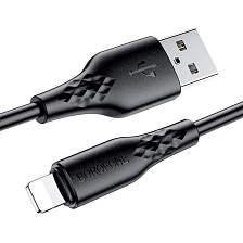 Кабель BOROFONE BX48 APPLE Lightning 8 pin, 2.4A, длина 1 метр, силикон, цвет черный