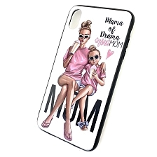Чехол накладка для APPLE iPhone XS MAX, силикон, рисунок Mama of Drama girlMOM.